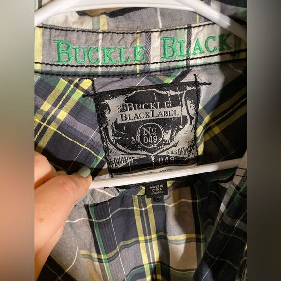 Buckle black plaid button down - Picture 2 of 7